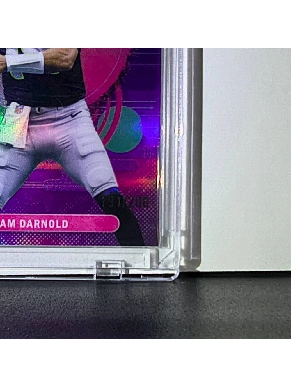 Sam Darnold 2025 Topps Finest Nebula NFL #147 Uncommon Purple Refractor 191/200